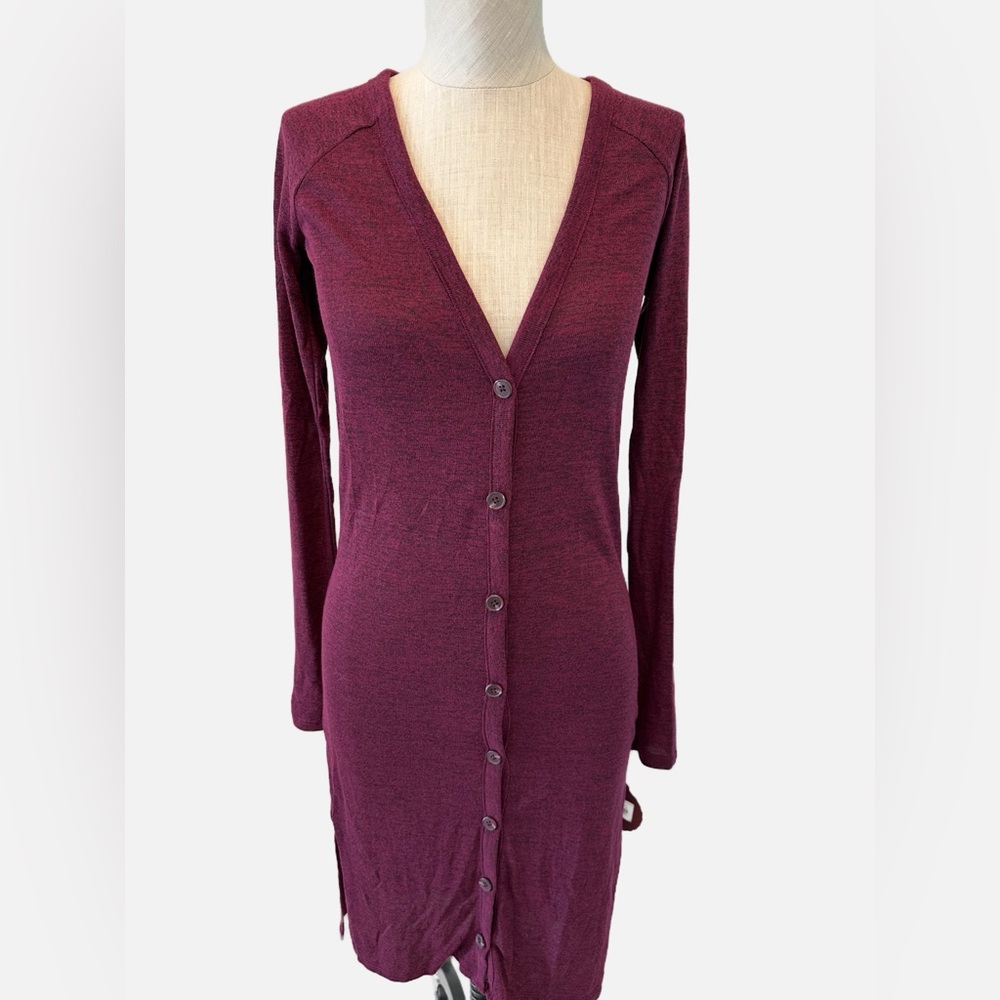 SO Maroon & Black Cardigan Duster Sweater Size Juniors X-Small